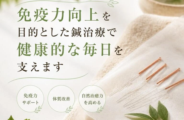 免疫力向上を目的とした鍼治療で健康的な毎日を支えます
