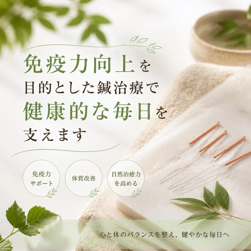 免疫力向上を目的とした鍼治療で健康的な毎日を支えます