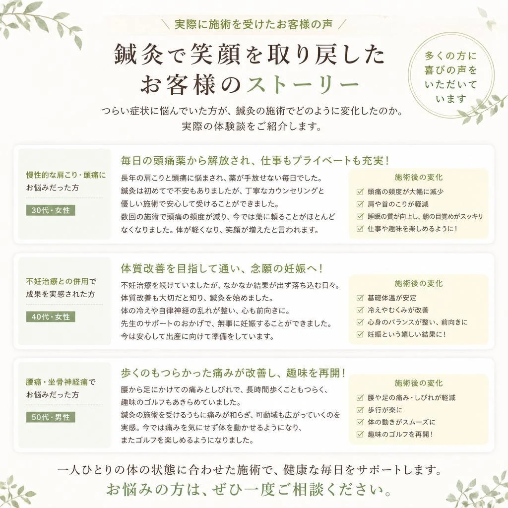 お客様の体験談