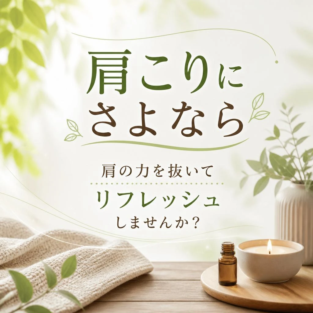 肩こりにさよなら、肩の力を抜いてリフレッシュしませんか？