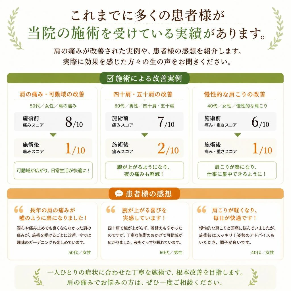 実績と患者様の声