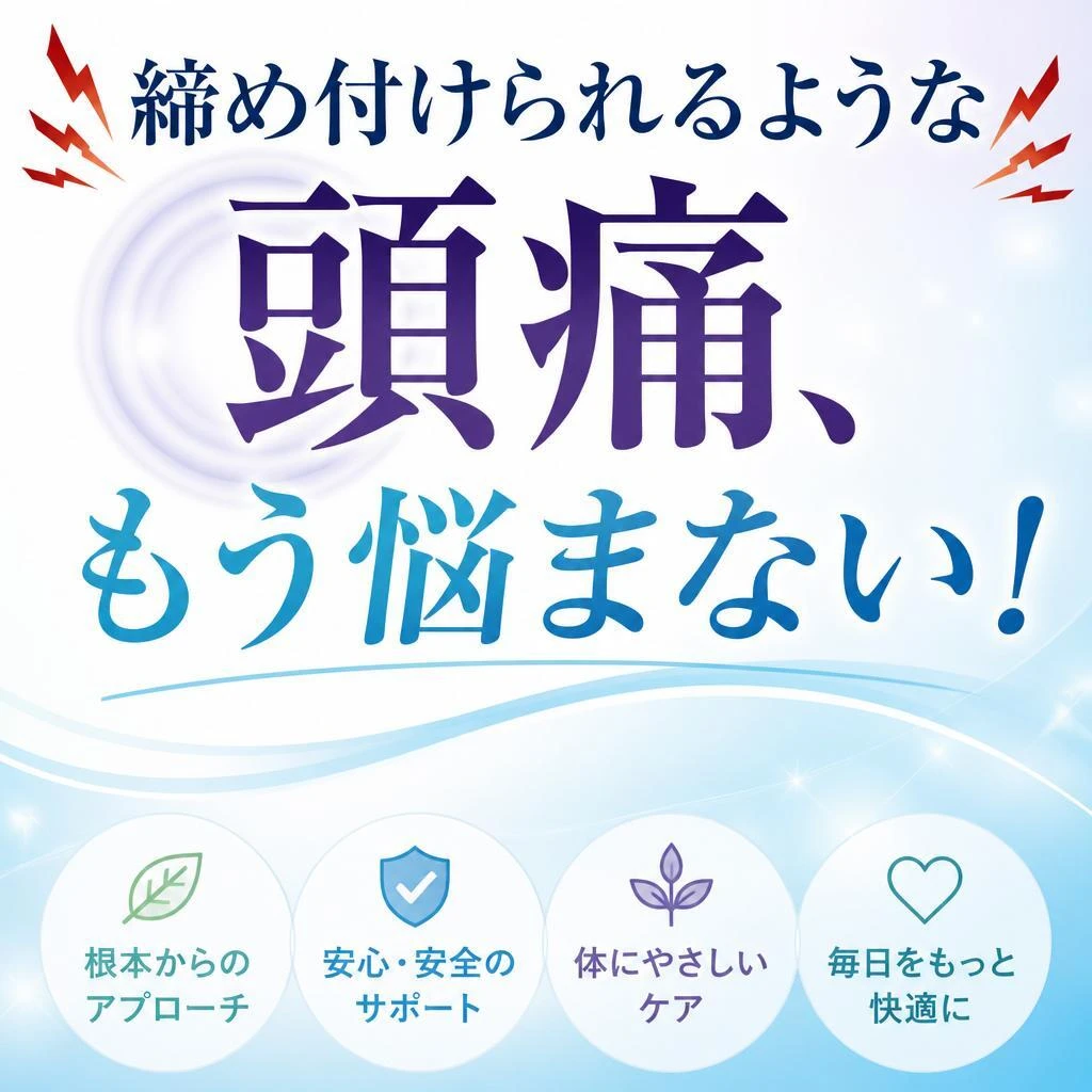 締め付けられるような頭痛、もう悩まない！