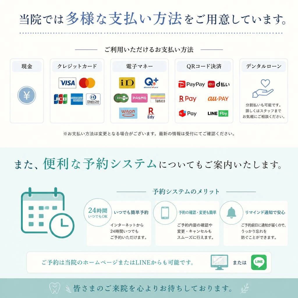 予約・お支払い方法