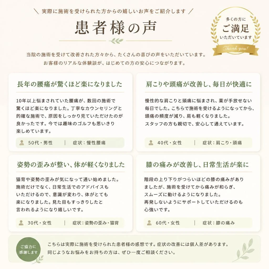 患者様の声