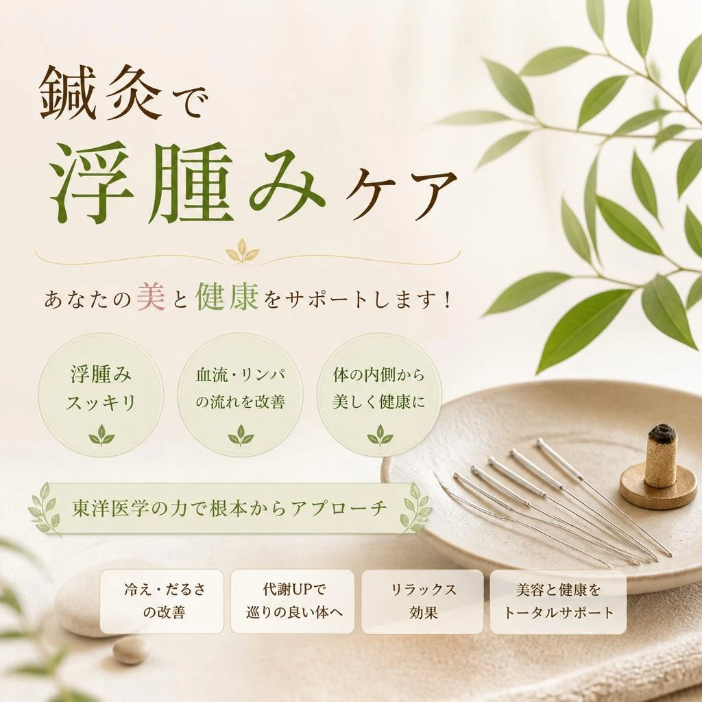 鍼灸で浮腫みケア、あなたの美と健康をサポートします！