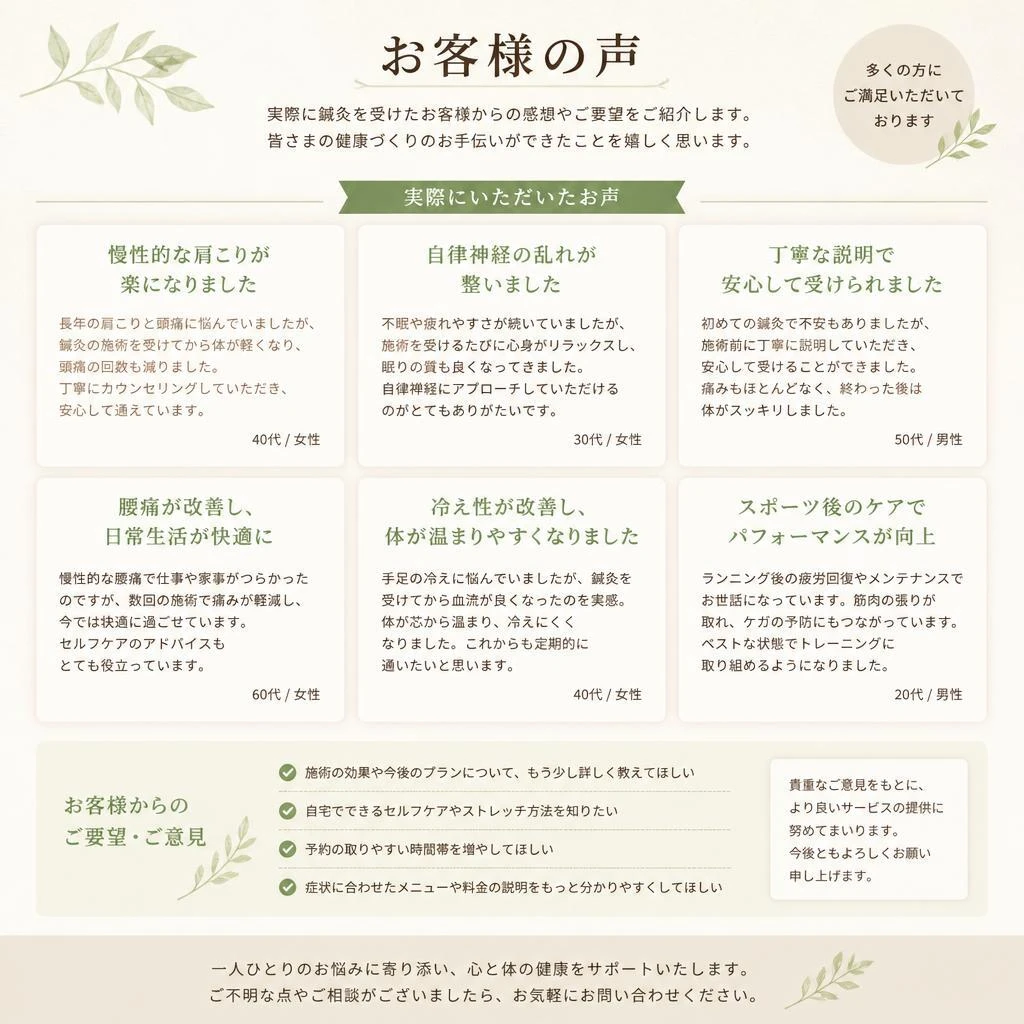 お客様の声