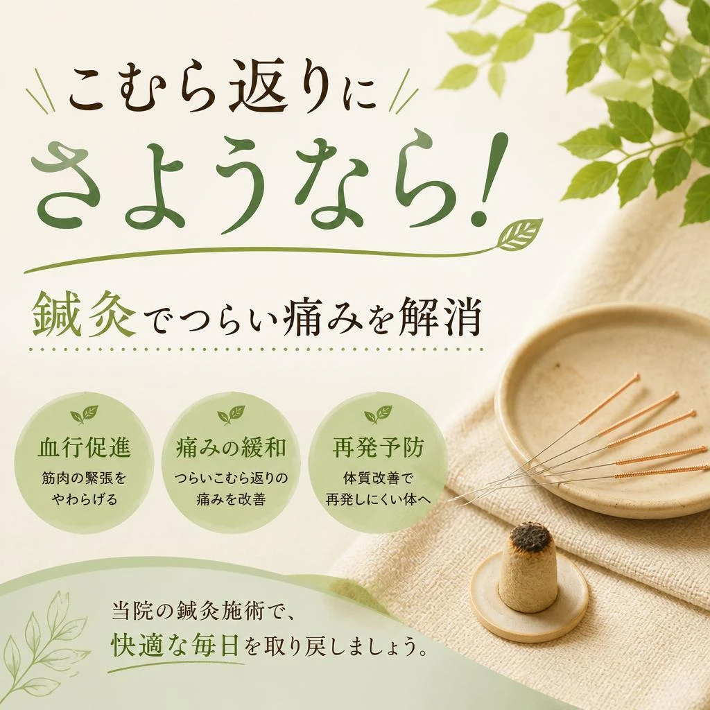こむら返りにさようなら！鍼灸でつらい痛みを解消