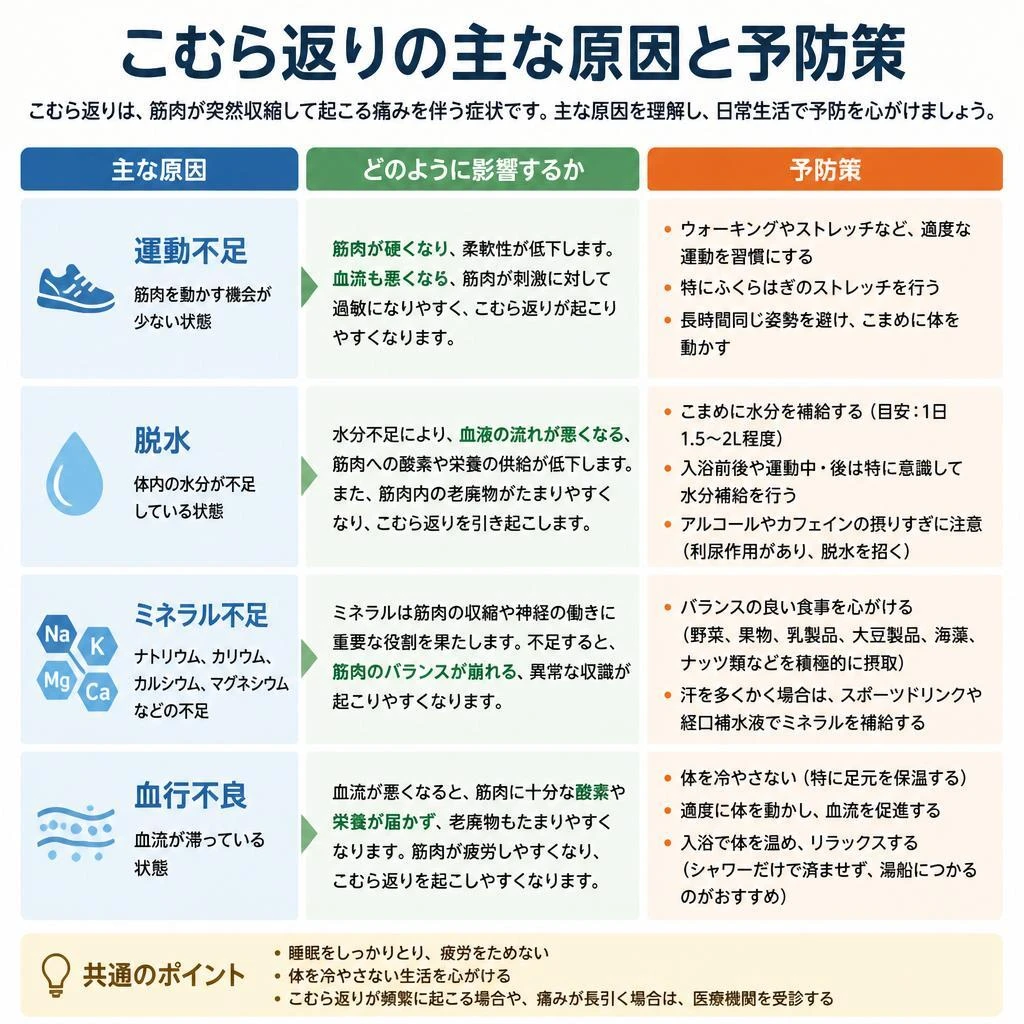 こむら返りの原因