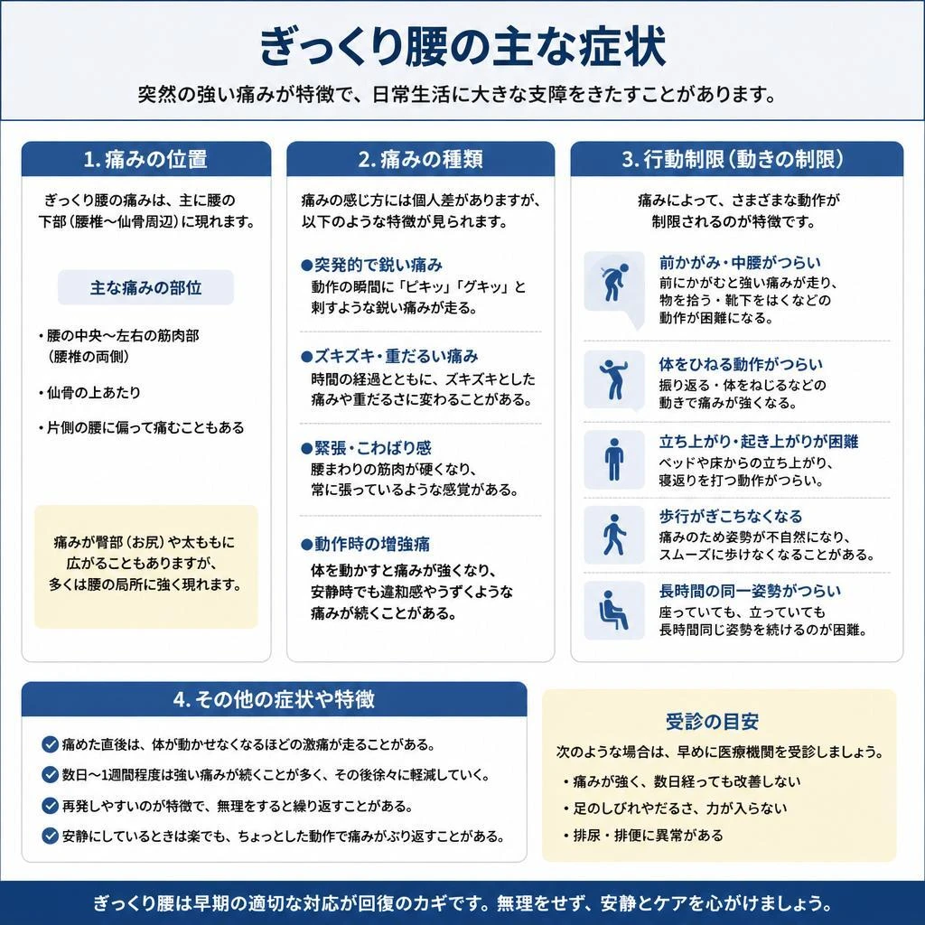 ぎっくり腰の症状
