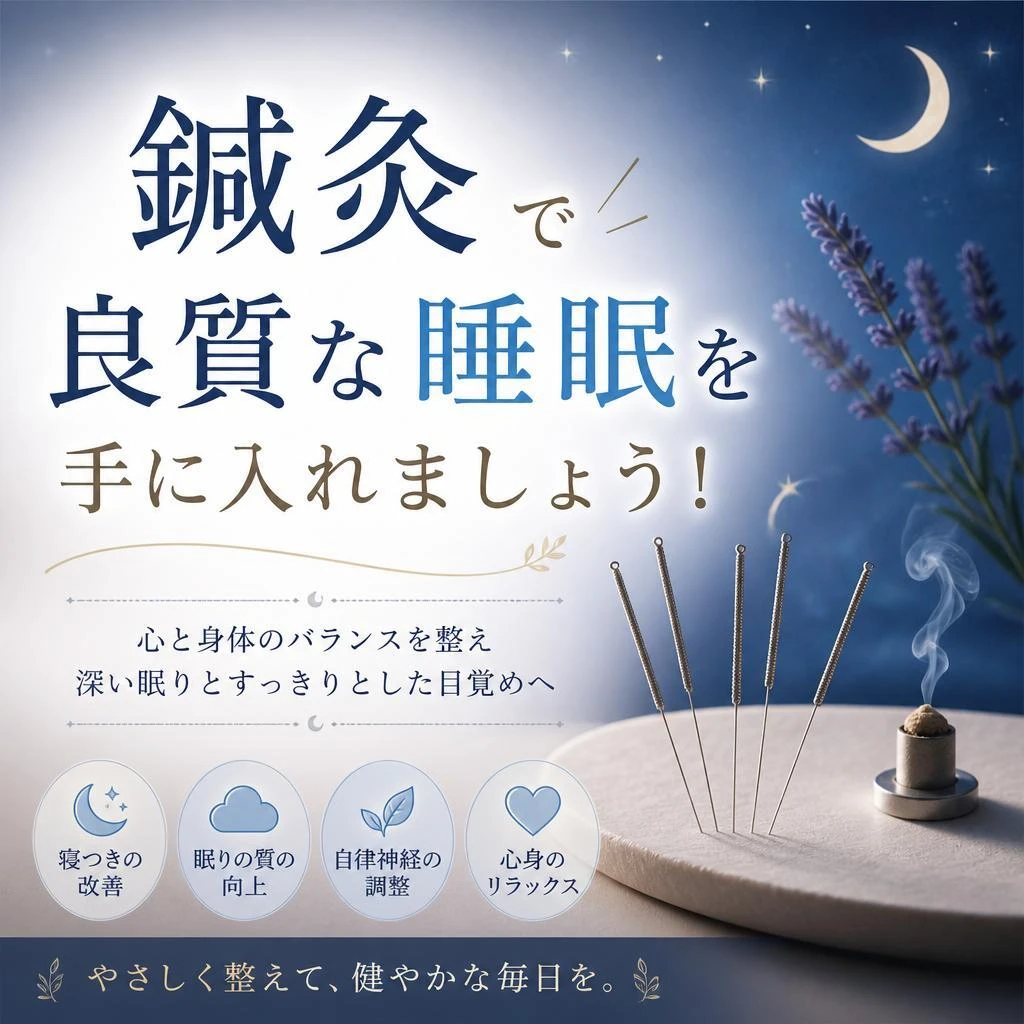 鍼灸で良質な睡眠を手に入れましょう！