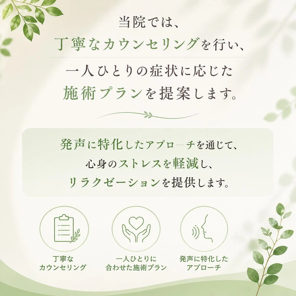 個別対応の施術プラン
