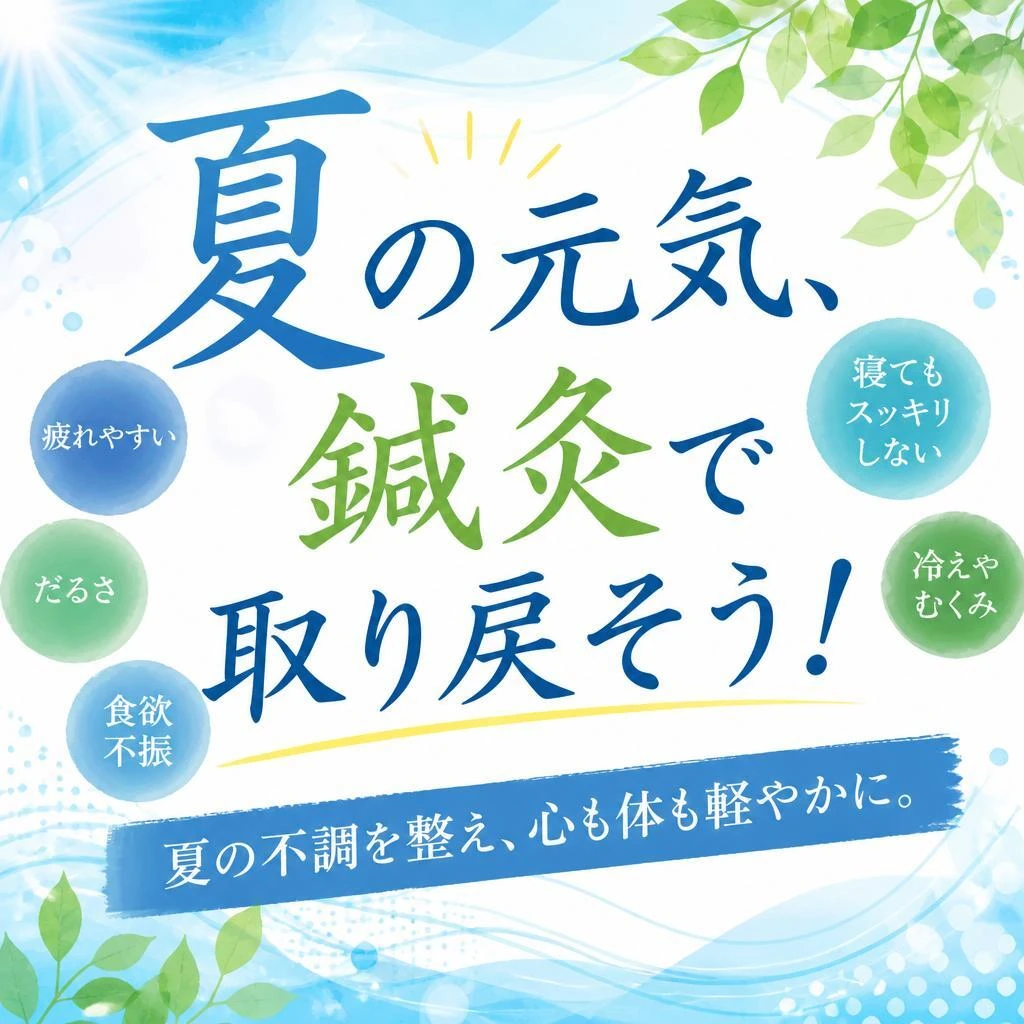 夏の元気、鍼灸で取り戻そう！