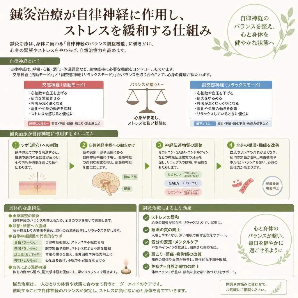 2. 鍼灸による自律神経のバランス調整