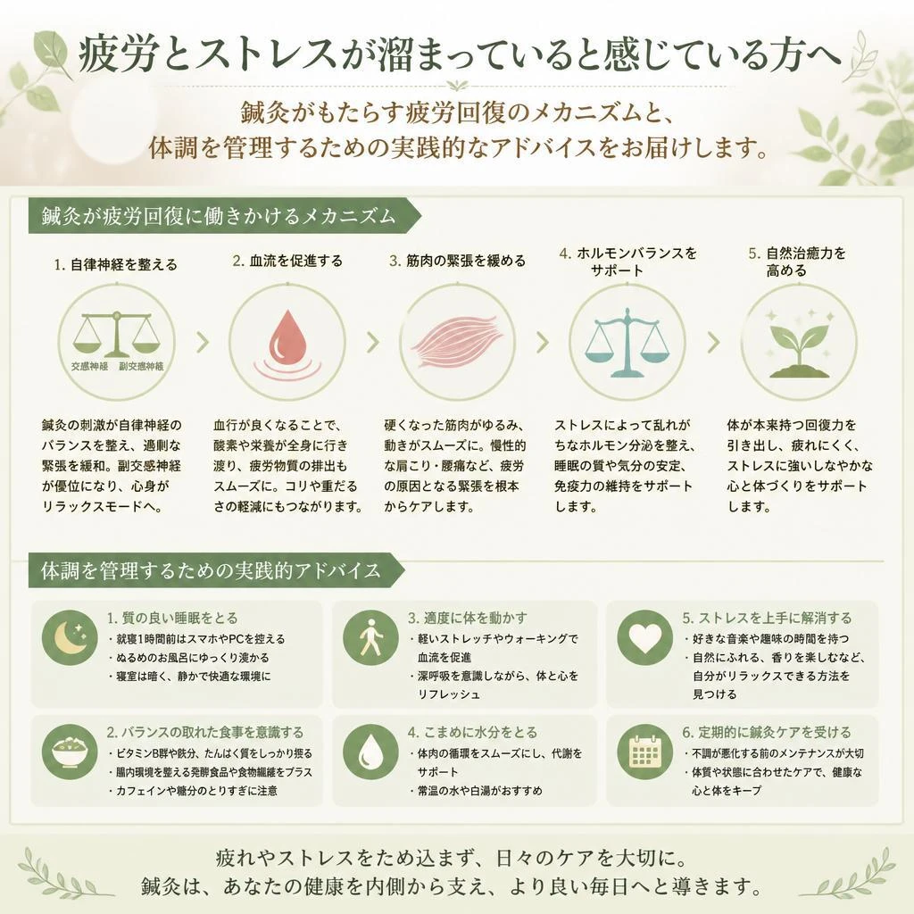 3. 鍼灸で疲労回復と体調管理を実現