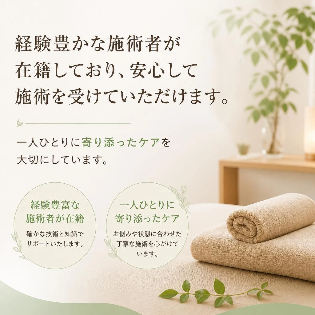 実績豊富な施術者