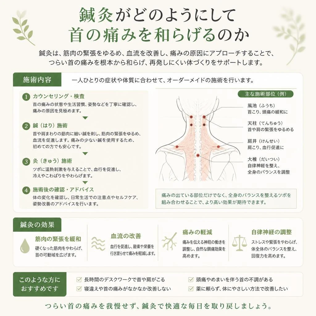 鍼灸による首の痛み解消法